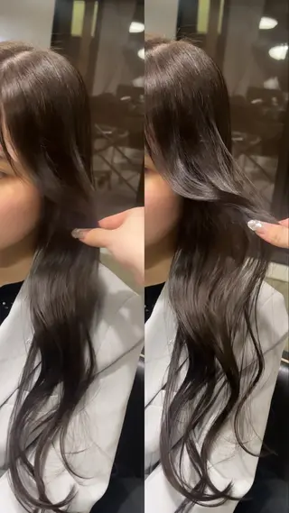 ロング 𝐚𝐲𝐚𝐧𝐚 艶カラー.⋆𝜗𝜚のヘアスタイル