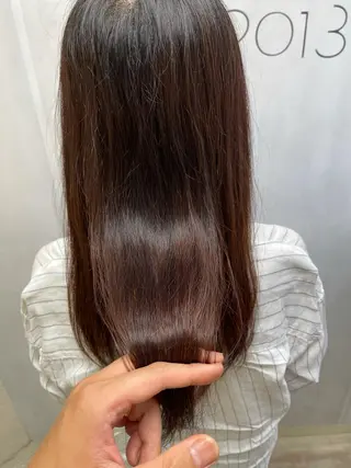 ロング カラー くせ毛カット終着点 カワサキトオル溝の口のヘアスタイル