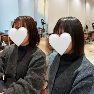 ミディアム 透明感カラー/レイヤ ー/ボブ/宮下知也のヘアスタイル