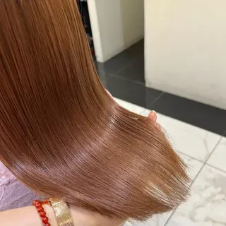 セミロング 三箇島陽香/髪質改善 クロスパーマ縮毛矯正のヘアスタイル
