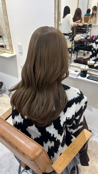 ロング カラー 透明感カラー×顔周り カットhinata♡のヘアスタイル