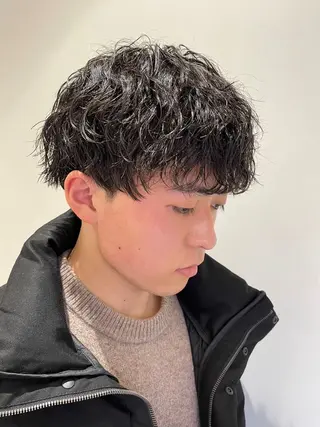 パーマ メンズ メンズ毛流れ 縮毛特化/土屋丈のヘアスタイル