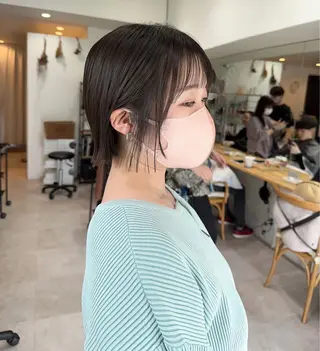 ショート ✨透明感カラー/縮毛 恵比寿HAYATO✨のヘアスタイル