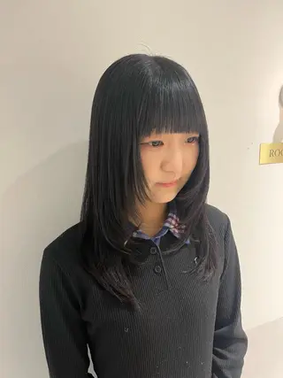 ロング SALOWIN大宮crest所属・大宮レイヤーカット× 透明感カラー　rioのヘアスタイル