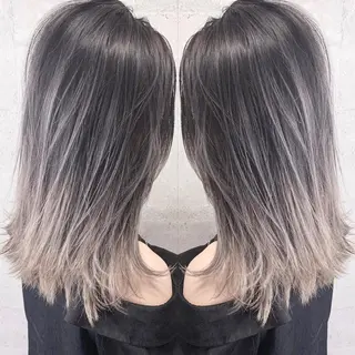 ミディアム カラー タニ ユウのヘアスタイル