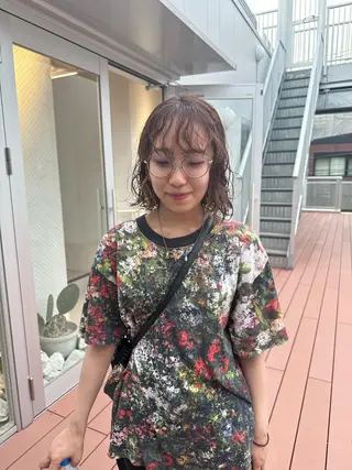 ミディアム カラー パーマ iizuka akiのヘアスタイル