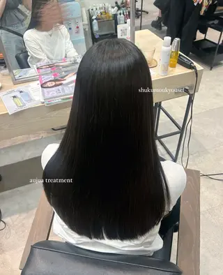 ロング rio¦ブラウン¦暗 髪¦縮毛矯正🌙のヘアスタイル