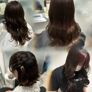ロング ヘアアレンジ Yuzu️🫧/艶髪 カラー/韓国ヘアのヘアスタイル