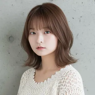 ミディアム ハッシュカット 田窪珠妃のヘアスタイル