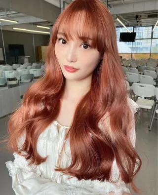 ロング 🇨🇳ワンホンヘア 下田鉄也のヘアスタイル