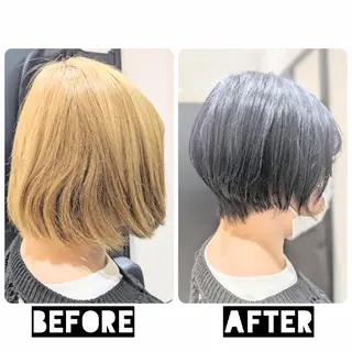 ショート カラー パーマ ヘアアレンジ 心斎橋難波本店 店長 THE ECT 中尾のヘアスタイル