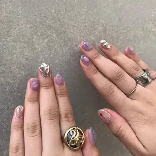 ネイル 【淡色color/ nail】maikoのネイルデザイン