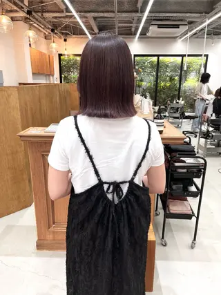 ミディアム カラー ヘアアレンジ ena/ブリーチなし 透明感・レイヤー🎀のヘアスタイル