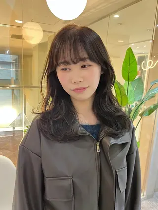 セミロング カラー このか🕊️ベージュ /グレージュ/カットのヘアスタイル