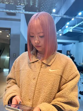 ミディアム カラー kira/ブリーチ/ ハイトーン/烏丸のヘアスタイル