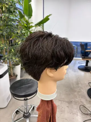 ミディアム パーマ メンズ 鈴木 ちさきのヘアスタイル