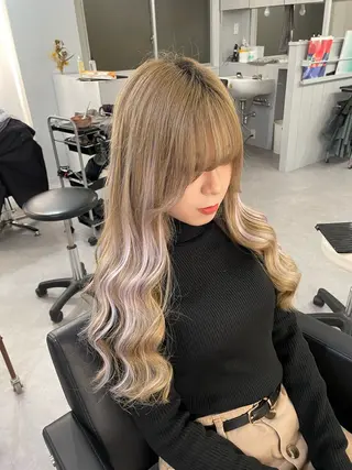 ロング カラー Cielro/ダブル カラー/西田咲希のヘアスタイル