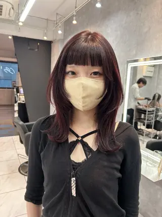 セミロング カラー _WHITE 天神店 YUMEKA🐻のヘアスタイル