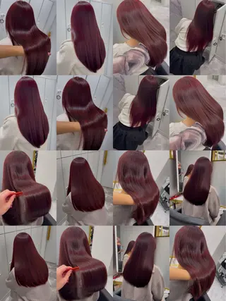 ロング カラー 🍒暖色🍒ブリーチ なしカラー/たくみ。のヘアスタイル