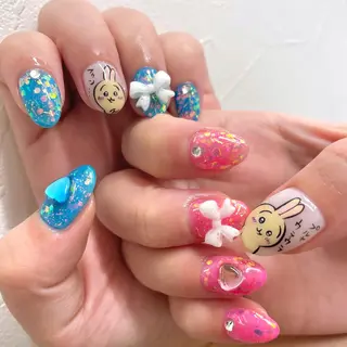 ネイル 【OKIKA】 らん🦖🌈🧡のマツエク・マツパデザイン