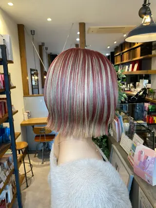 ミディアム 希優🌺ソムリエ /ブリーチ/カットのヘアスタイル