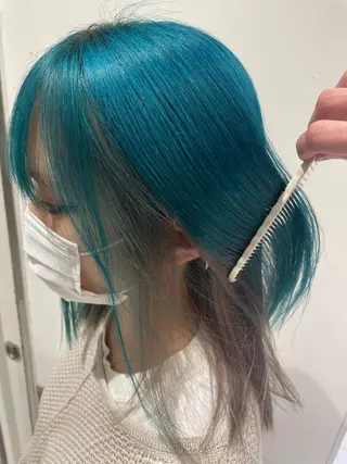 セミロング カラー ハイトーン特化 川井優汰のヘアスタイル