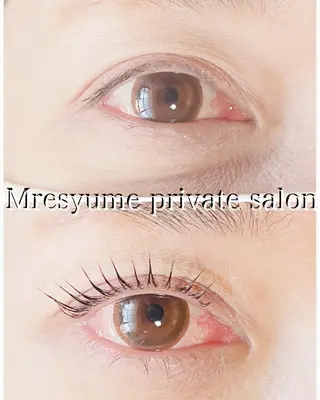 マツエク・マツパ Mresyume MAYUのマツエク・マツパデザイン