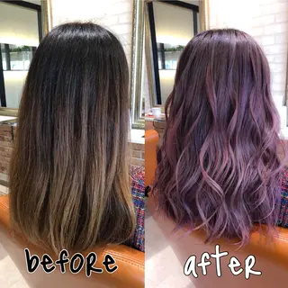 セミロング カラー ヘアアレンジ LUNON fieju所属・濱田 ヒデキのヘアスタイル