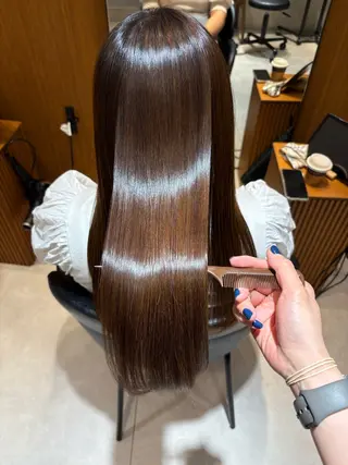 ミディアム パーマ 酸性ストレート/ yukinaのヘアスタイル