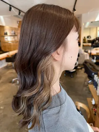 セミロング カラー レイヤー/ナチュラル 💐nao.のヘアスタイル