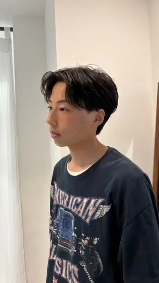 メンズ ひいろ パーマ/カットモデルのヘアスタイル