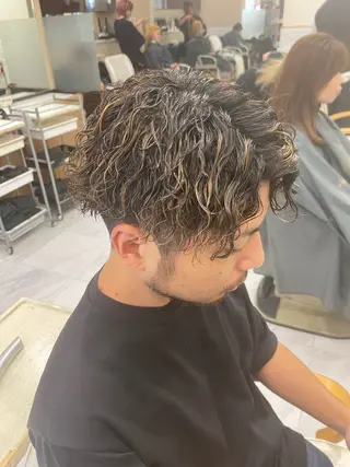 ショート パーマ メンズ 🌻メンズカット 落合諒🌻のヘアスタイル