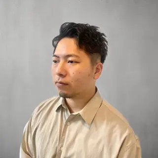 ショート パーマ メンズ 金田 晏栞のヘアスタイル