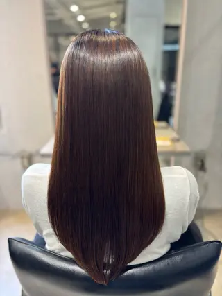 セミロング 艶髪酸性ストレート /髪質改善/寺田警二のヘアスタイル