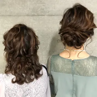 セミロング ヘアアレンジ 卒業式お呼ばれ🕊️ ヘアセット✴︎ミキのヘアスタイル