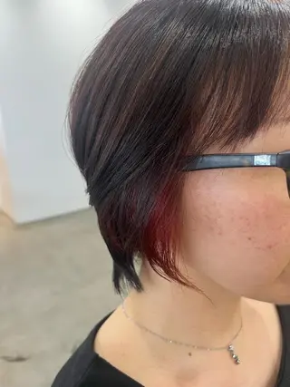 ミディアム カラー 三島 有佳里のヘアスタイル