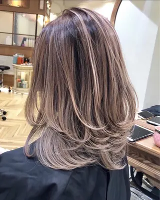 セミロング カラー 似合わせボブ🌟 艶髪特化💗村松優斗のヘアスタイル