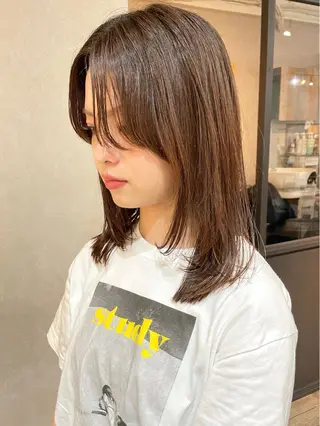 ミディアム カラー ERINA/レイヤー /梅田のヘアスタイル