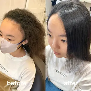 ロング パーマ 饒平名 知也のヘアスタイル