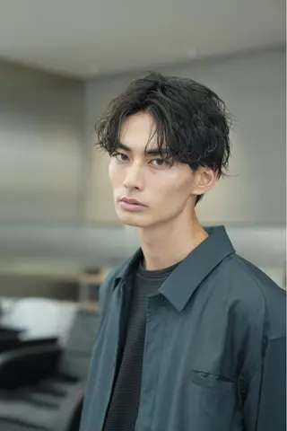 パーマ メンズ 原宿パーマ・カラー 小原隼人のヘアスタイル