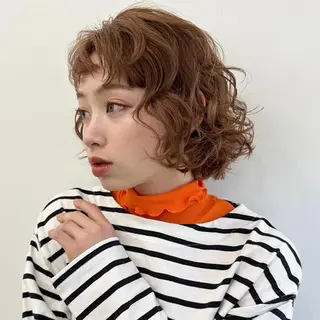 セミロング カラー ヘアアレンジ HIROKO / 透明感暖色カラー🎀のヘアスタイル