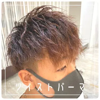 パーマ メンズ レイヤー/艶カラー 奥野恭平のヘアスタイル