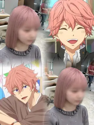 ショート カラー 推し活/韓国/ブリー チカラーminamiのヘアスタイル