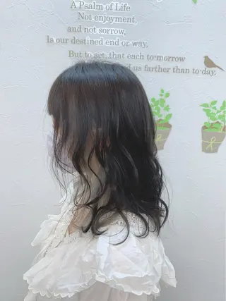 ミディアム カラー 菅沼 まみのヘアスタイル