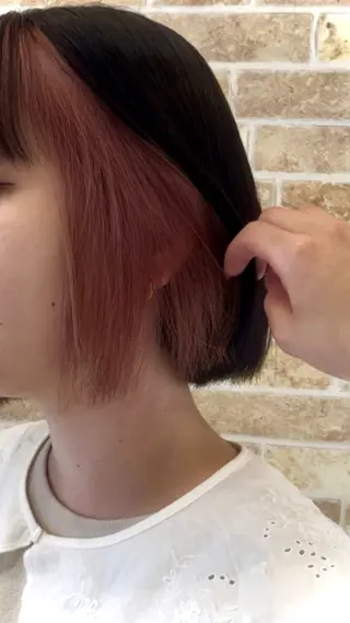 カラー 温水 愛華のヘアスタイル