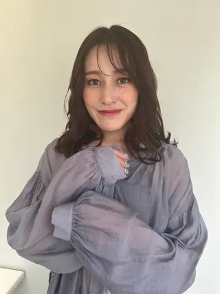 ロング カラー パーマ 似合わせ✨透明感🫧 佐藤優斗のヘアスタイル