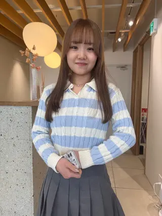 ロング カラー 村上 輝のヘアスタイル