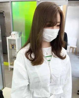 ミディアム カラー パーマ ヘアアレンジ ヘアケア特化型サロン newi 梅田のヘアスタイル
