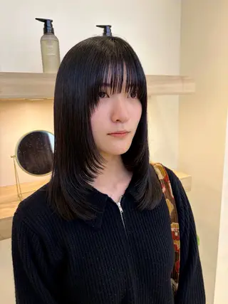 ミディアム 暖色カラー🍒スパ/ canna‎🤎のヘアスタイル