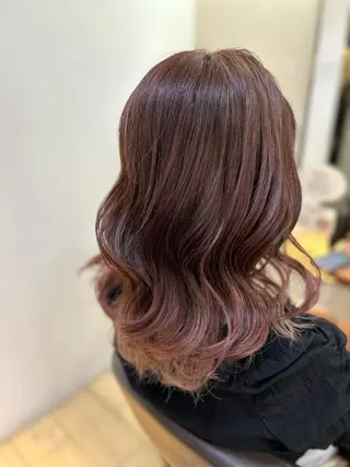 セミロング Tabata Hikaruのヘアスタイル
